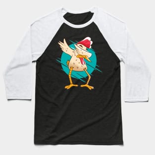 Dabbing Chicken - Funny Cute Animals Baseball T-Shirt